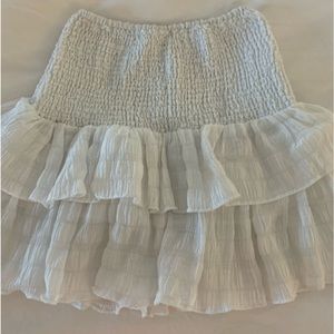 White ruffle skirt